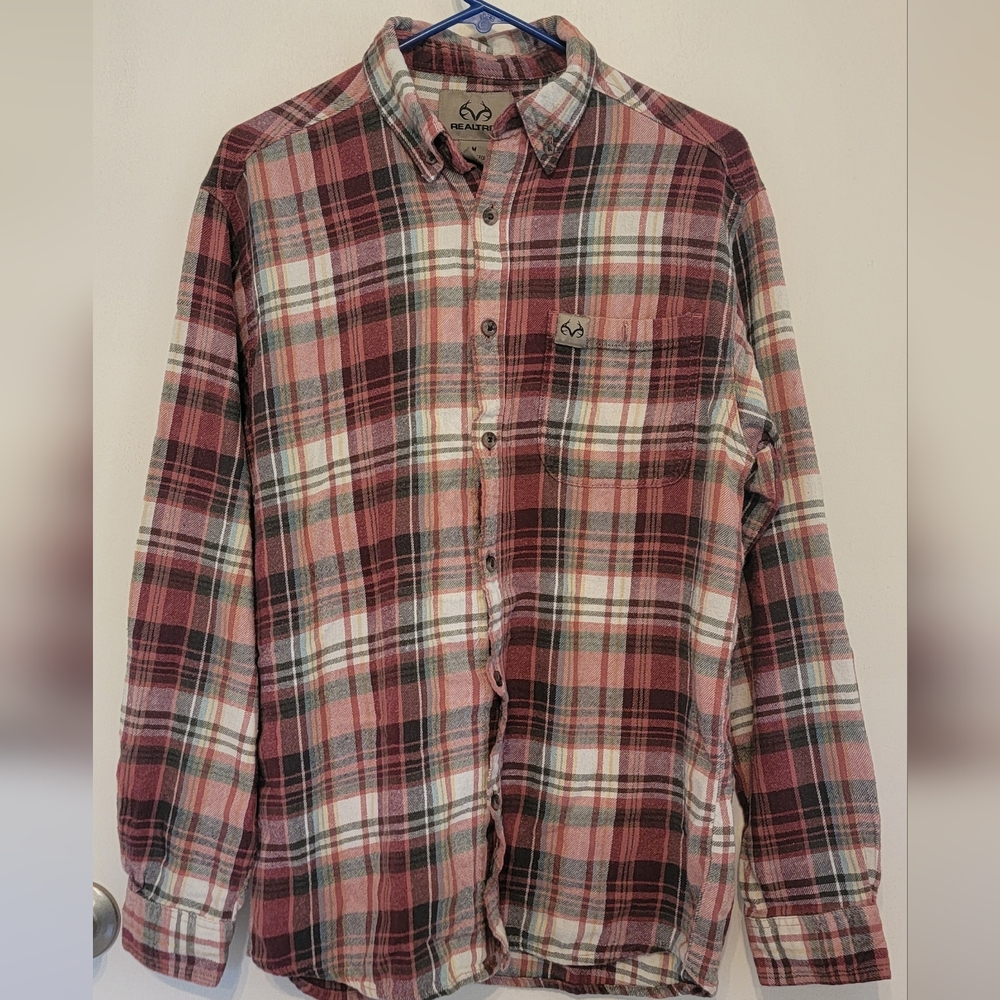 Realtree Mens Flannel Shirt Size Medium